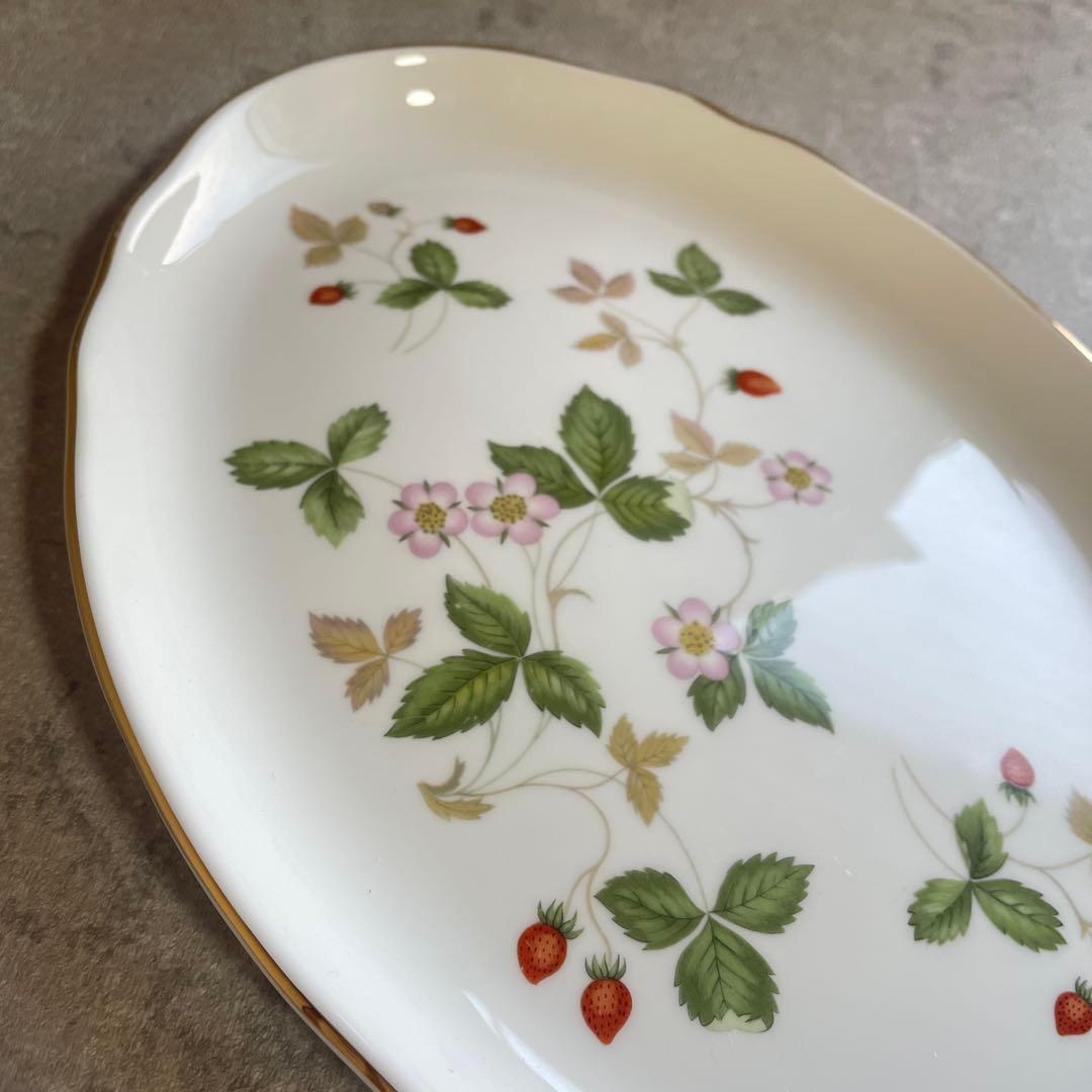 ウェッジウッド ワイルドストロベリー プレート 3点セット 英国製　黒壺