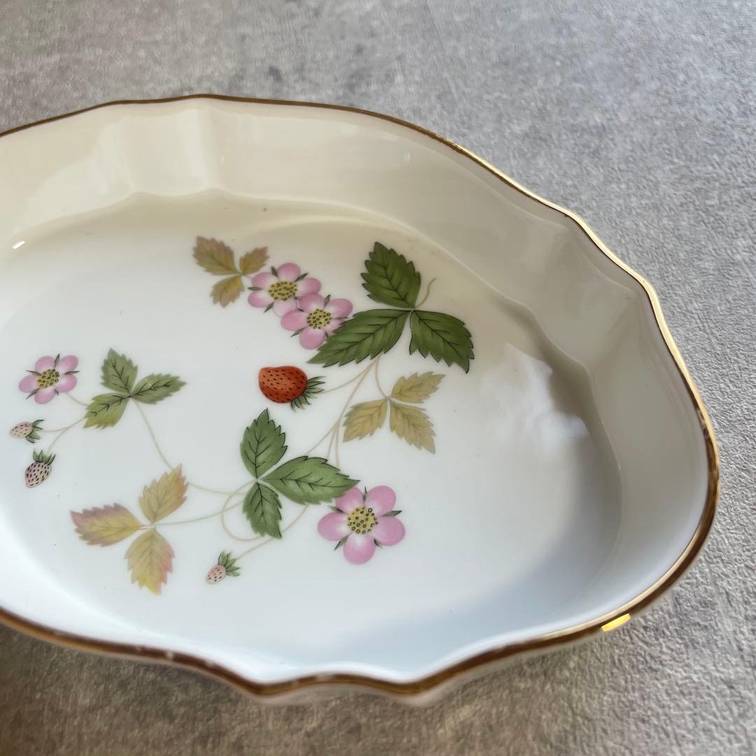 ウェッジウッド ワイルドストロベリー プレート 3点セット 英国製　黒壺