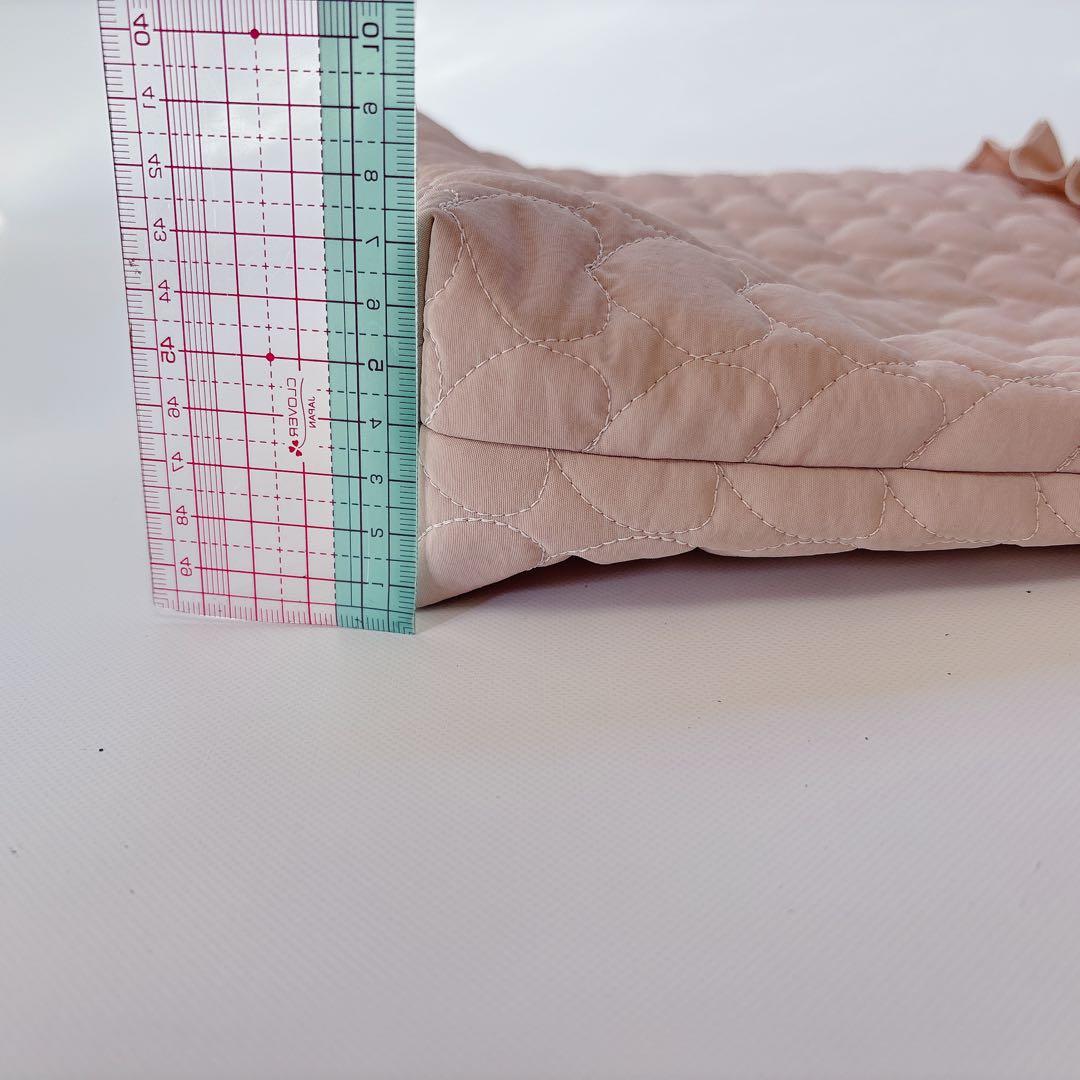 かほ様　ハート　キルト　レッスンバッグ　上履き袋　ヌビ　りぼん　刺繍生地