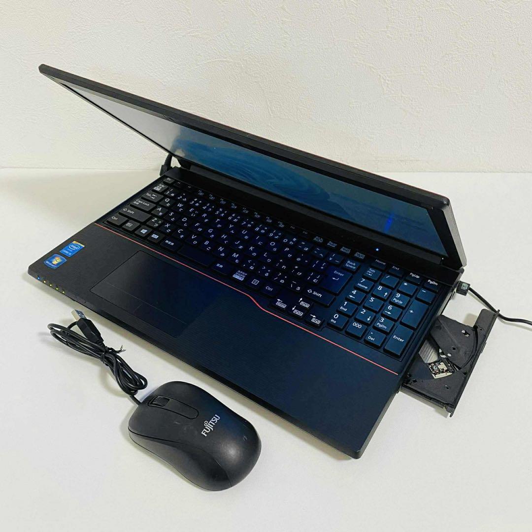 Y857 Fujitsuノートパソコンi5高速SSDサクサクWindows11