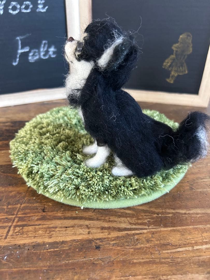 alice... 羊毛フェルト　ブラックタンチワワ　犬