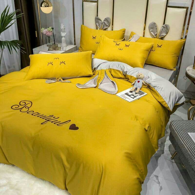 刺繍アイス四枚セット夏用シルクベッド用品寮シーツ