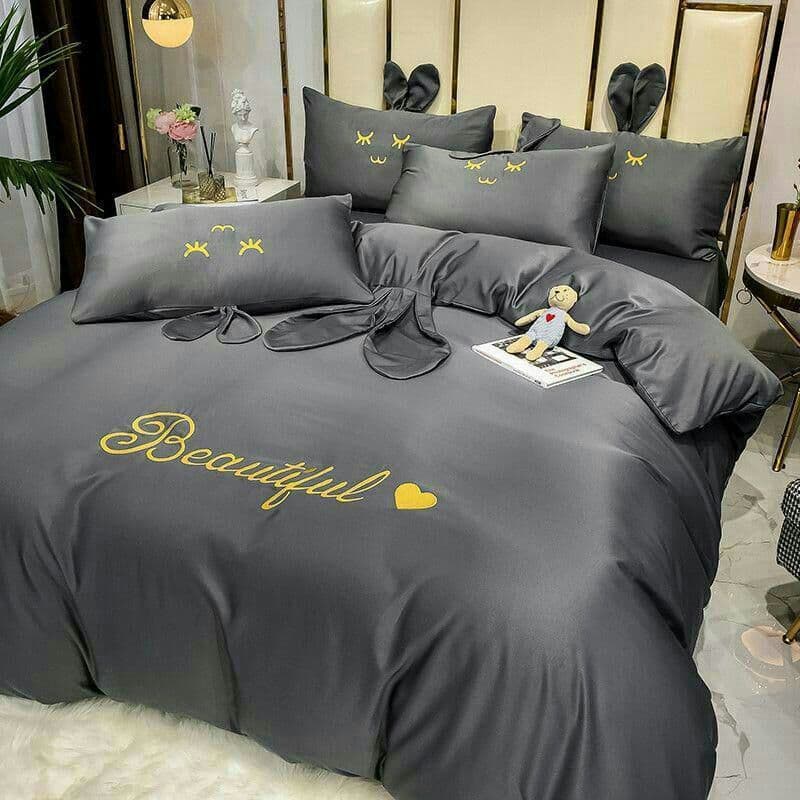 刺繍アイス四枚セット夏用シルクベッド用品寮シーツ