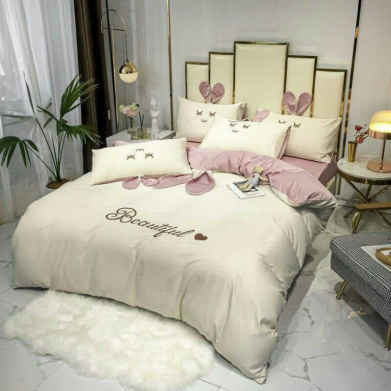 刺繍アイス四枚セット夏用シルクベッド用品寮シーツ