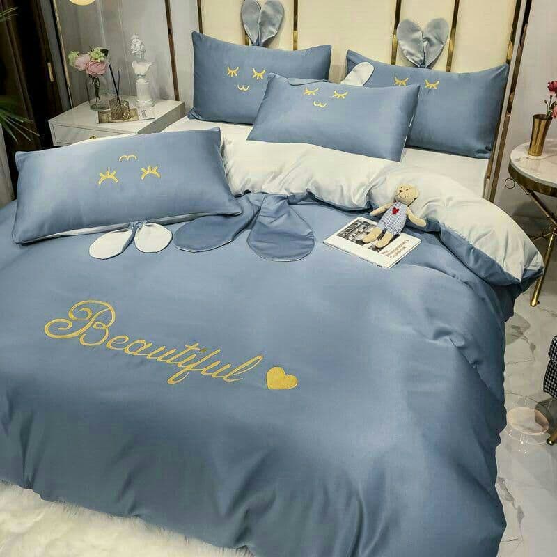 刺繍アイス四枚セット夏用シルクベッド用品寮シーツ