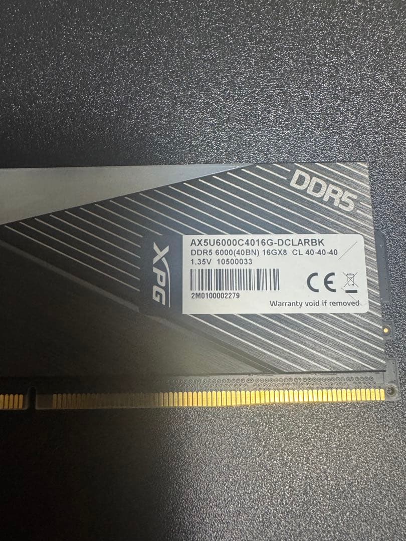 泰*谷様 XPG DDR5 メモリモジュール ブラック