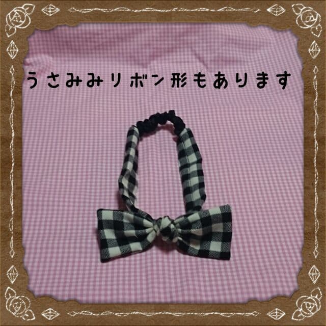 ウール地リボン形★ヘアバンド