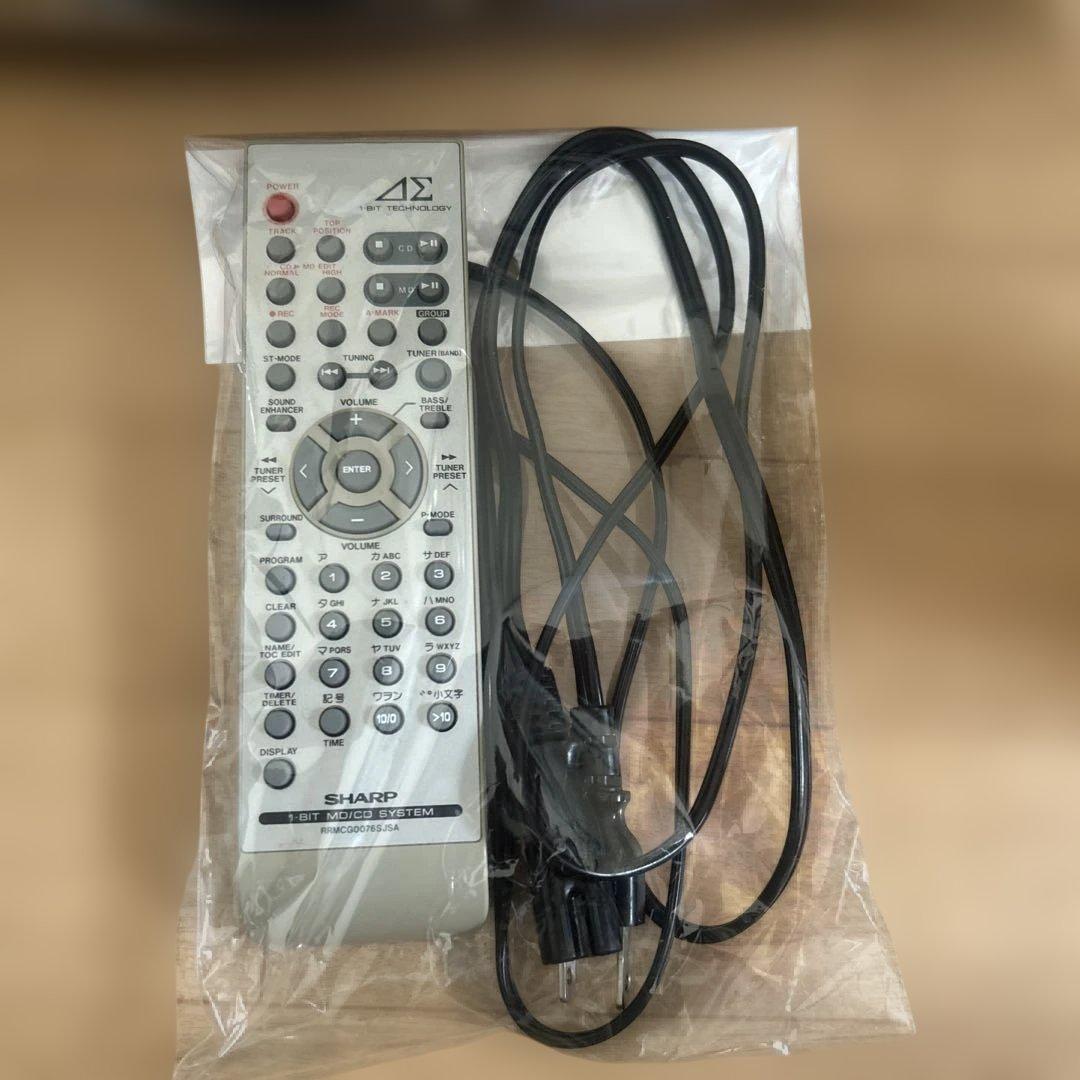 稼働品SHARP CD・MD・ラジオ 本体とリモコン付き