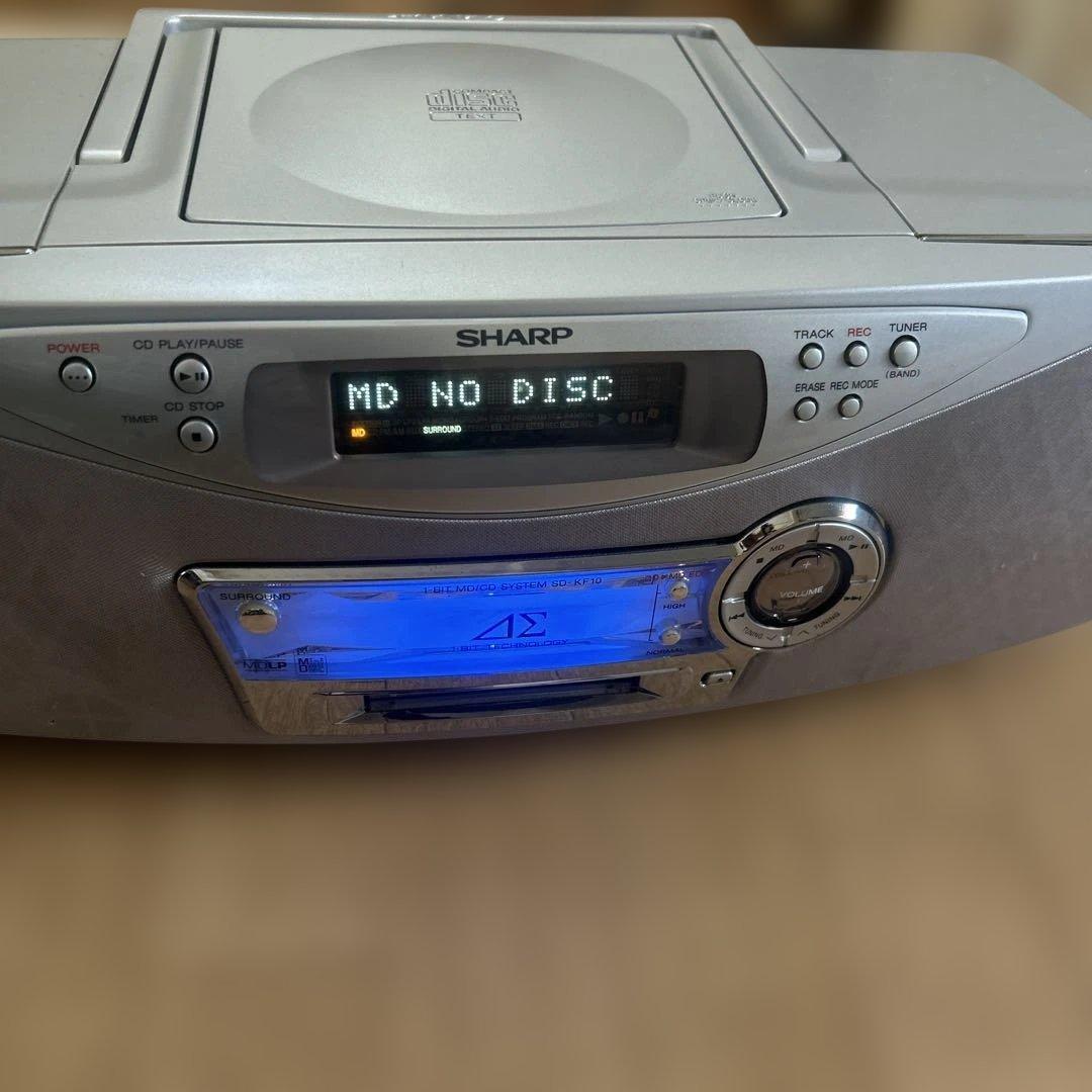 稼働品SHARP CD・MD・ラジオ 本体とリモコン付き