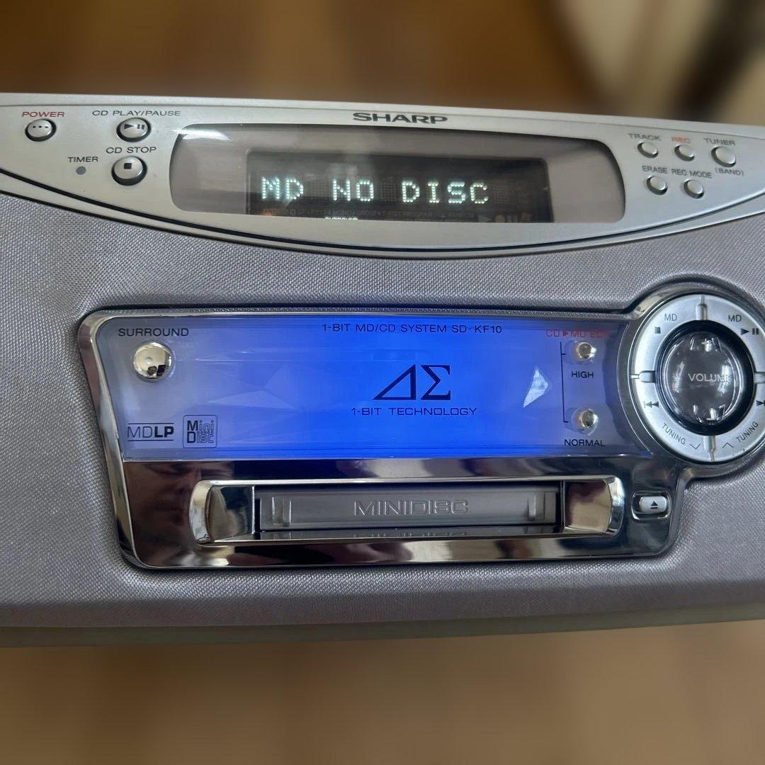 稼働品SHARP CD・MD・ラジオ 本体とリモコン付き