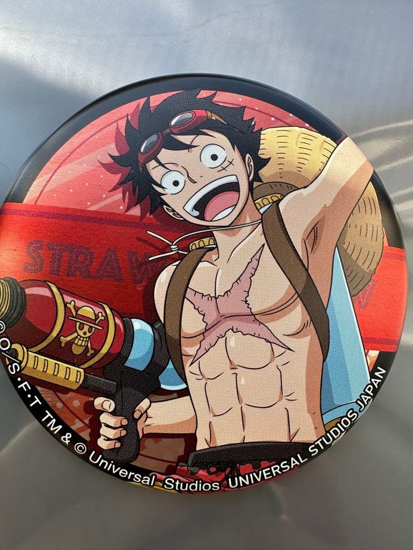 ワンピース　モンキー・D・ルフィ 缶バッジ usj