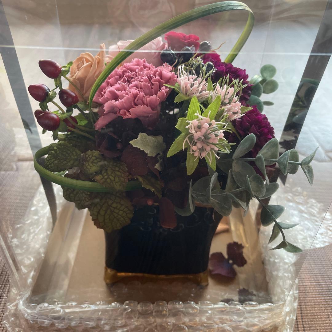 Hanahiro 花弘 プリザーブドフラワー ピンク×ワインカラー