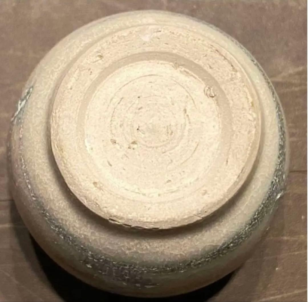 アンティーク・安南・アナミス・染付草花文小壺D4.4・唐木鑑賞台座付・２点セット