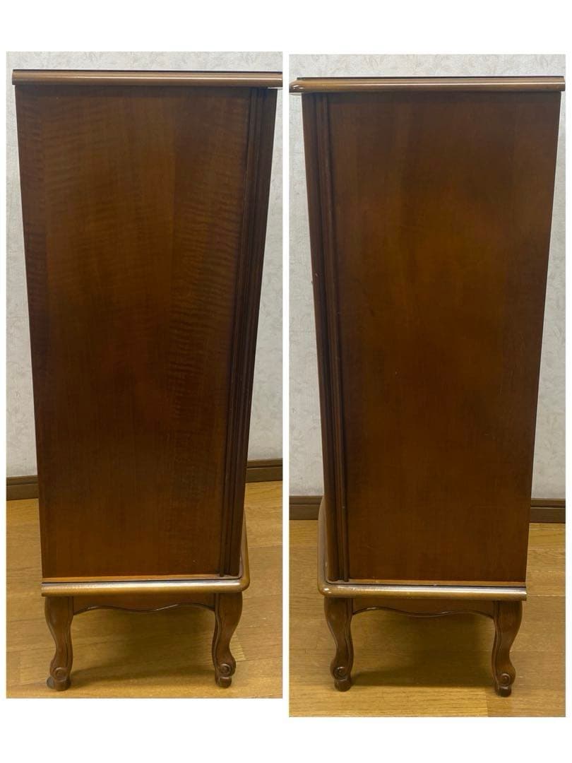 イタリア製　猫脚　5段　チェスト　1点　ハンドメイド　高級家具　ヴィンテージ