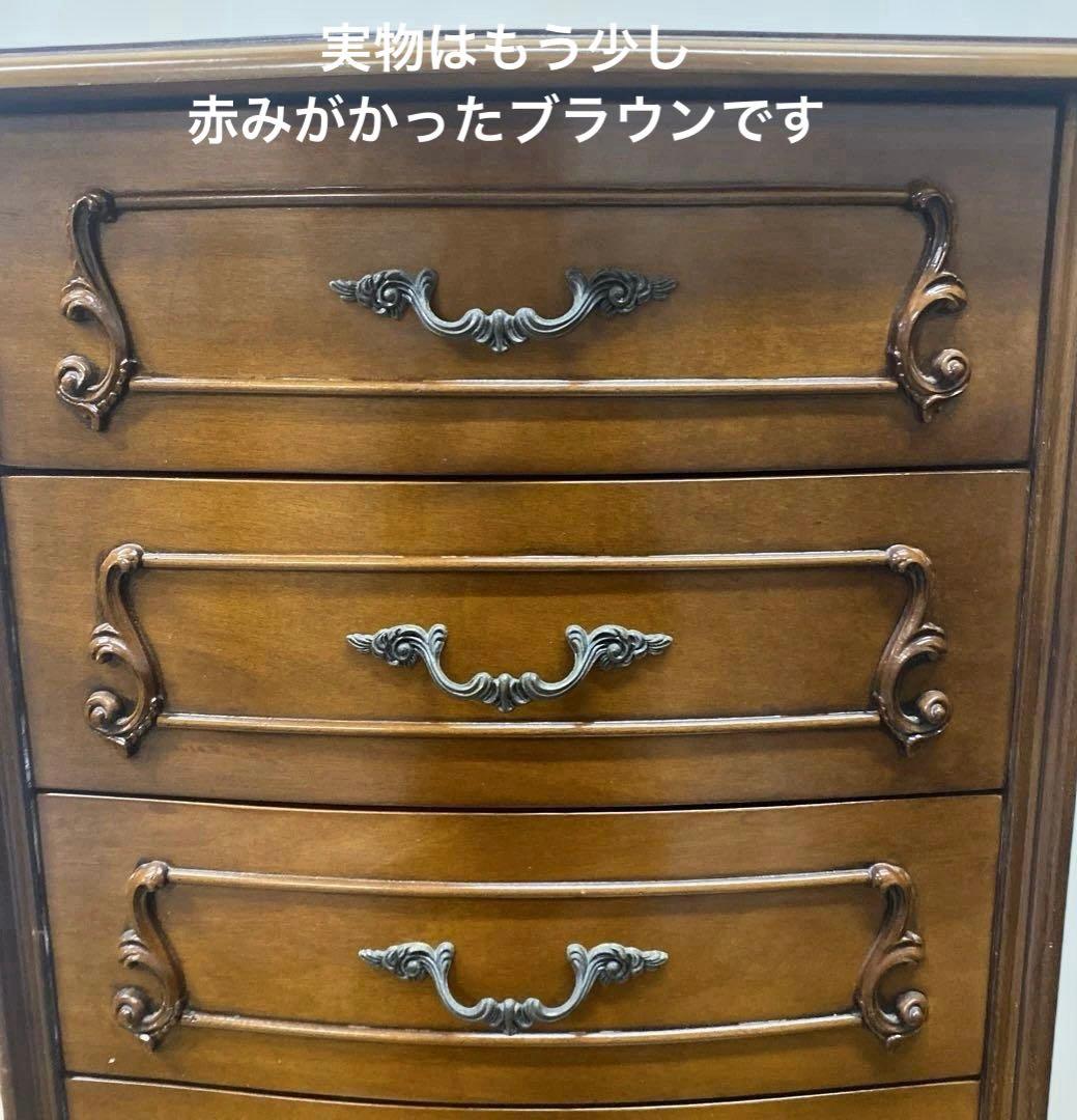 イタリア製　猫脚　5段　チェスト　1点　ハンドメイド　高級家具　ヴィンテージ