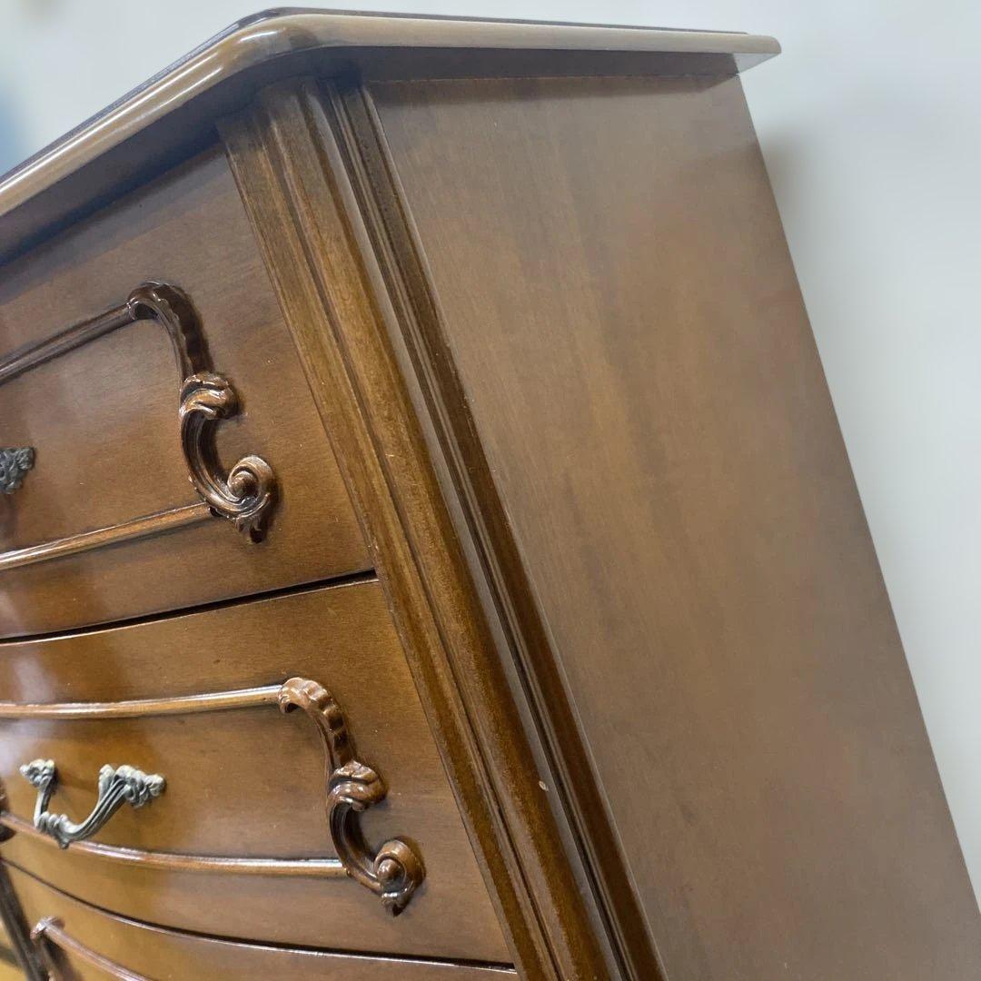 イタリア製　猫脚　5段　チェスト　1点　ハンドメイド　高級家具　ヴィンテージ