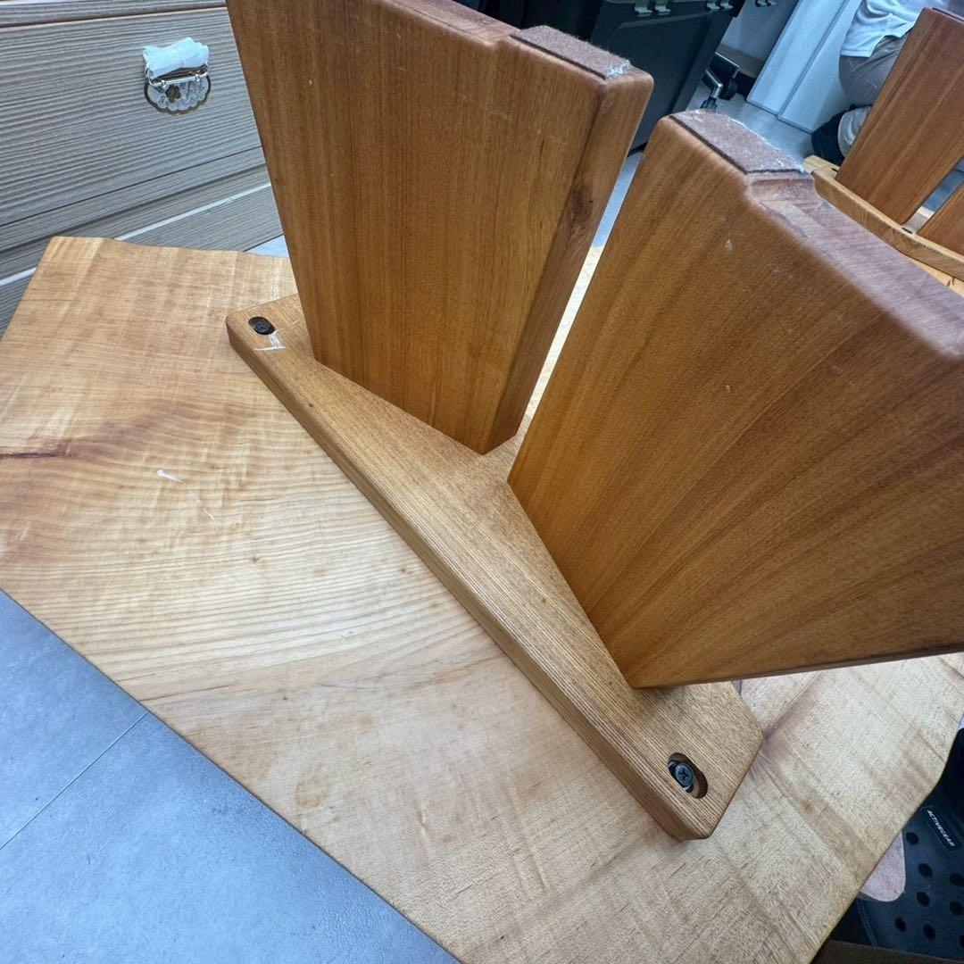 無垢材 曲線デザイン 一枚板テーブル　直接引き取り歓迎　千葉県　座卓