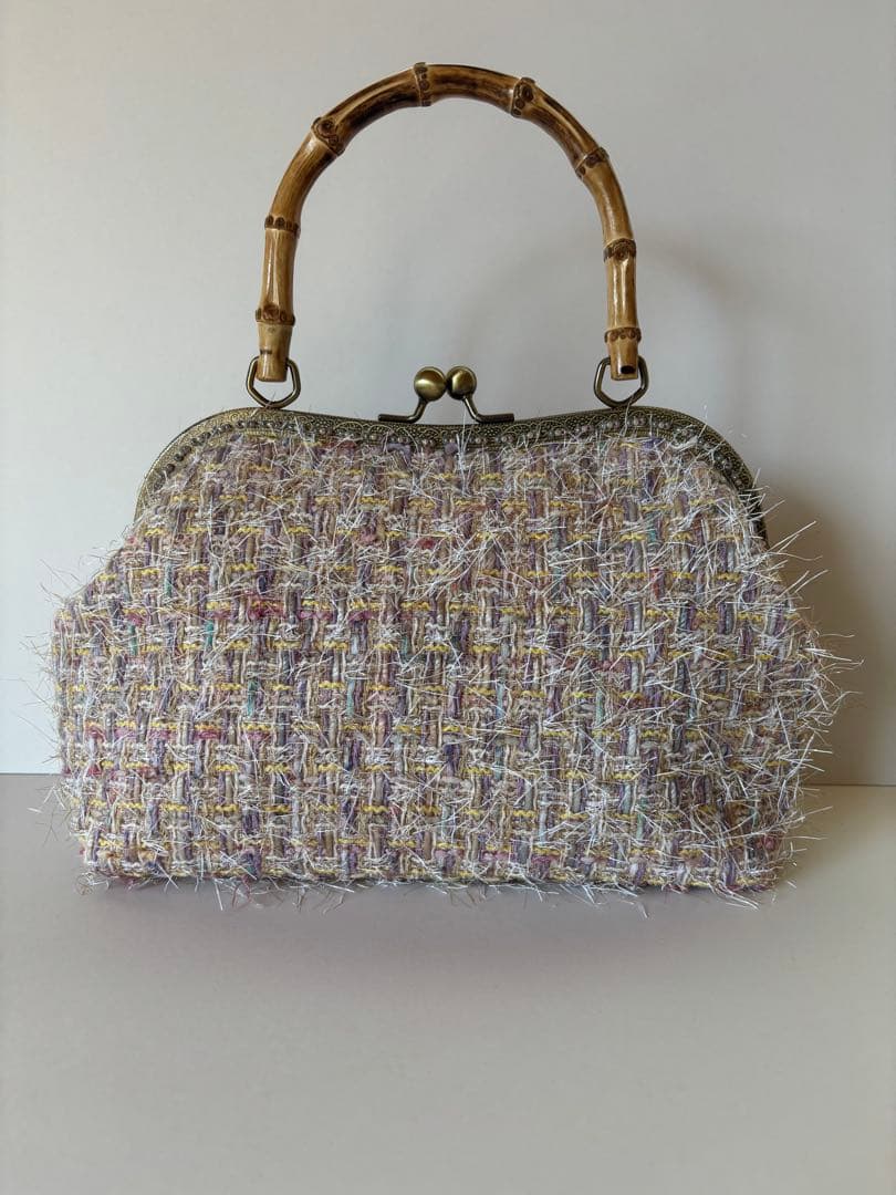 リントンツイードがま口バッグ　がま口バッグ