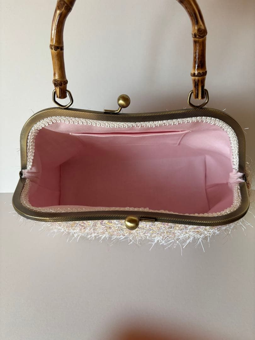 リントンツイードがま口バッグ　がま口バッグ