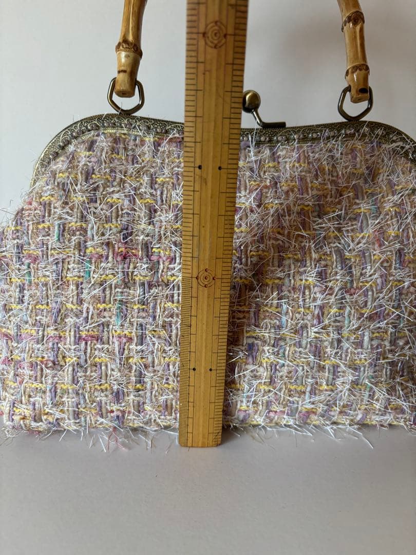 リントンツイードがま口バッグ　がま口バッグ