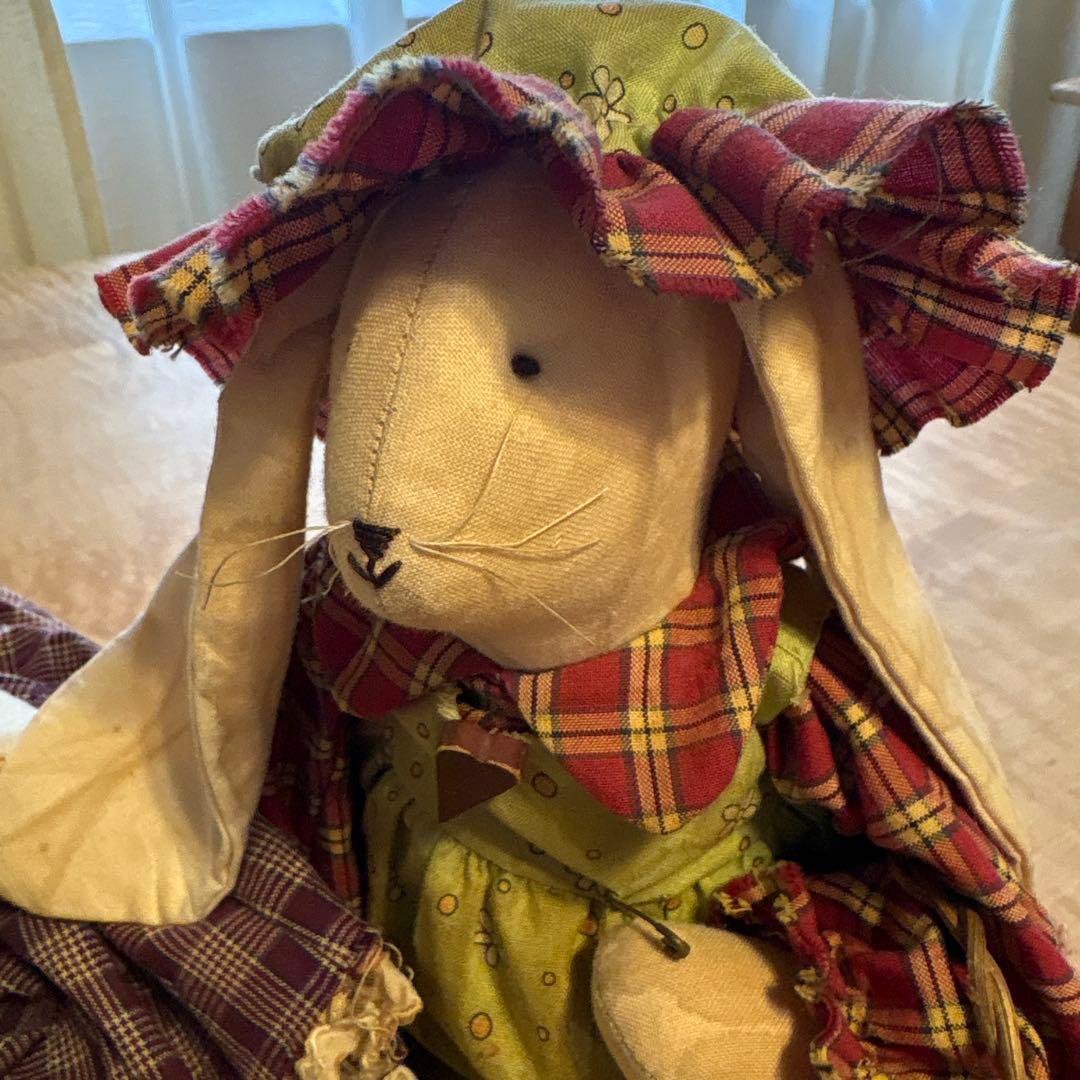 ハンドメイド ウサギの人形 2体セット本日限り