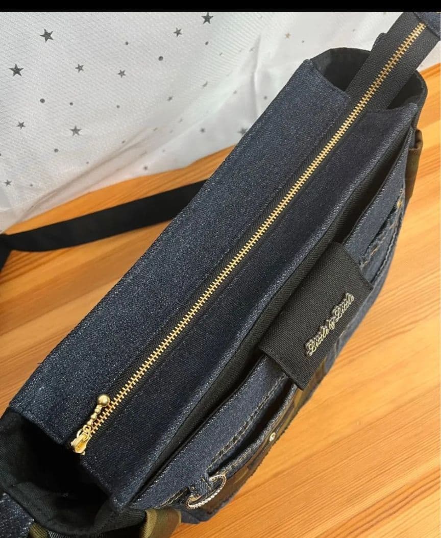 デニムリメイクバッグ（M）No.849☆ショルダーバッグ　斜めがけバッグ
