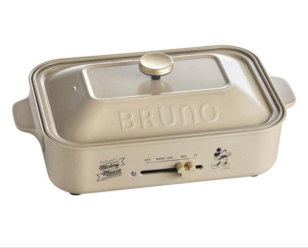 【新品】BRUNO DISNEYコンパクトホットプレート（ベージュ）ミッキー