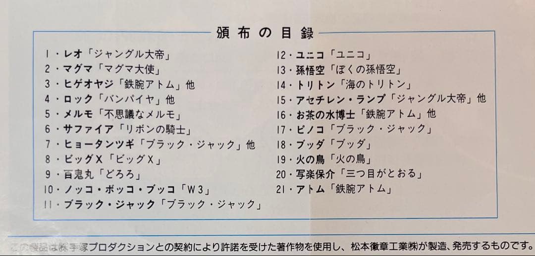 手塚治虫 21世紀 カウントダウン ピンバッチ コレクション
