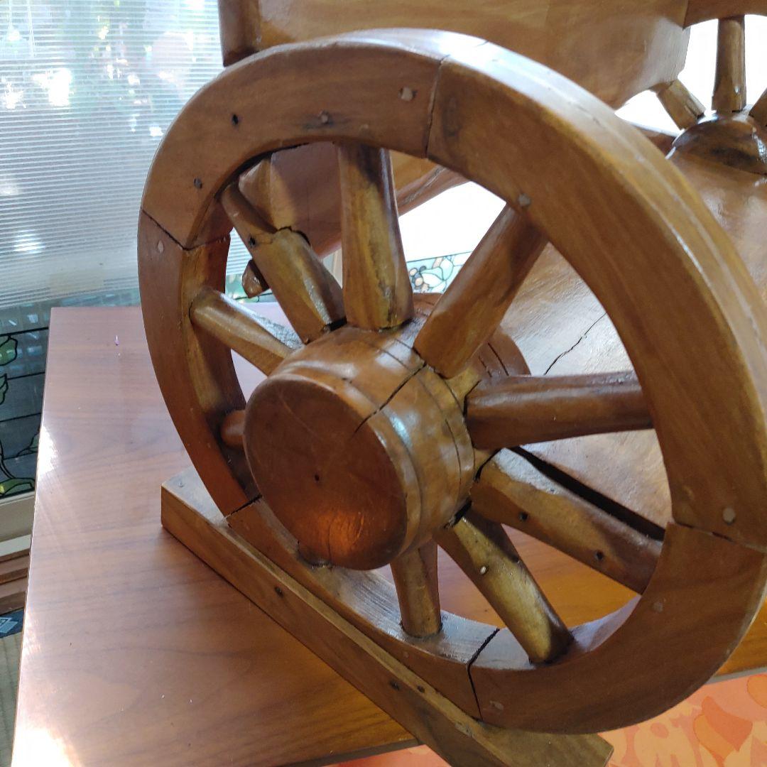 木彫り車輪デザイン ラック 観葉植物用 インテリア用品等多種多様装飾台座