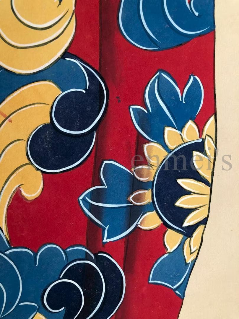 中国古美術・四尺仕女掛軸・国画・張大千印款・書道品・宣紙・肉筆・書画・文房置物