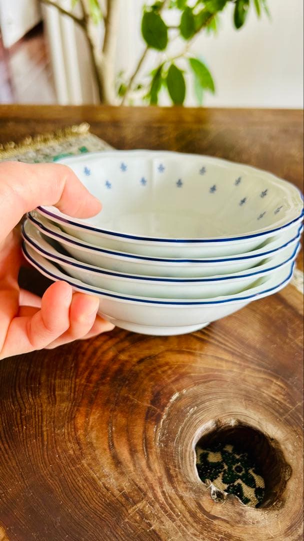 【廃盤】リチャードジノリ　ロイヤルブルー　サラダボウルフルーツボウル　4枚セット