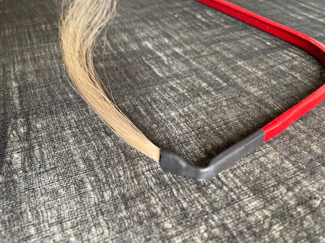 四弦和胡弓，紅木材料（二つ折れ）竹弓（レワ弓），付属品