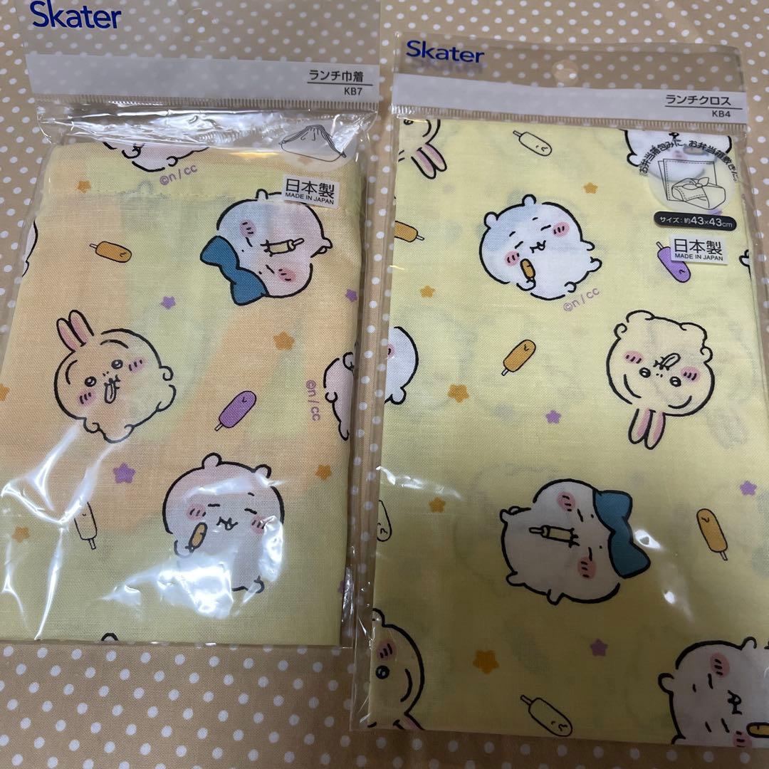 ちいかわ　ラク軽弁当箱２つ　ランチ巾着　クロス　箸セット