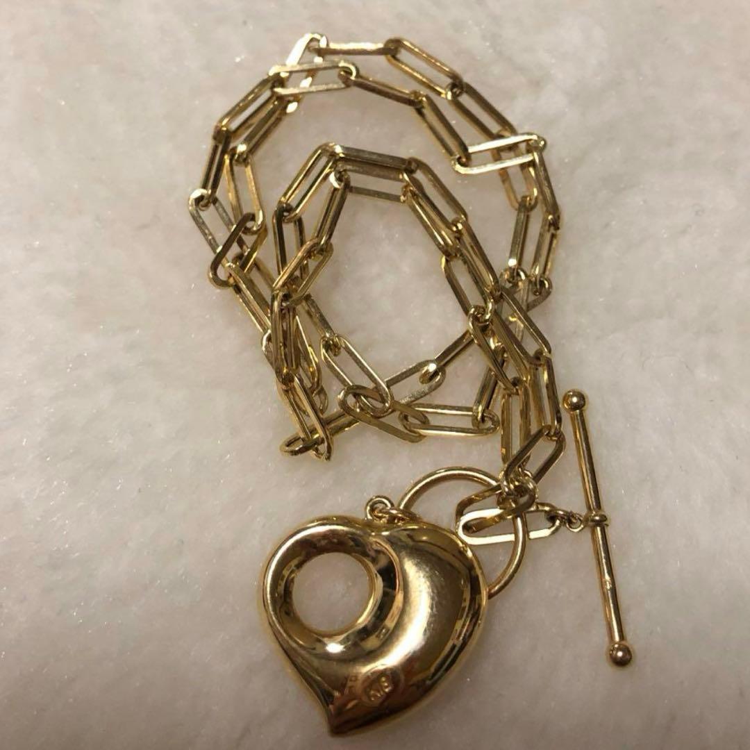 k18ハートモナカペンダントネックレス