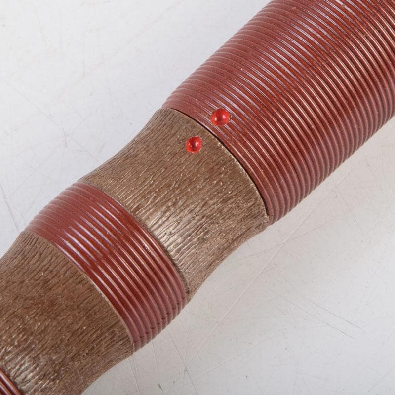 和楽器　木管楽器　樹脂製朱塗　龍笛　横笛　竹笛　袋付　V　9053