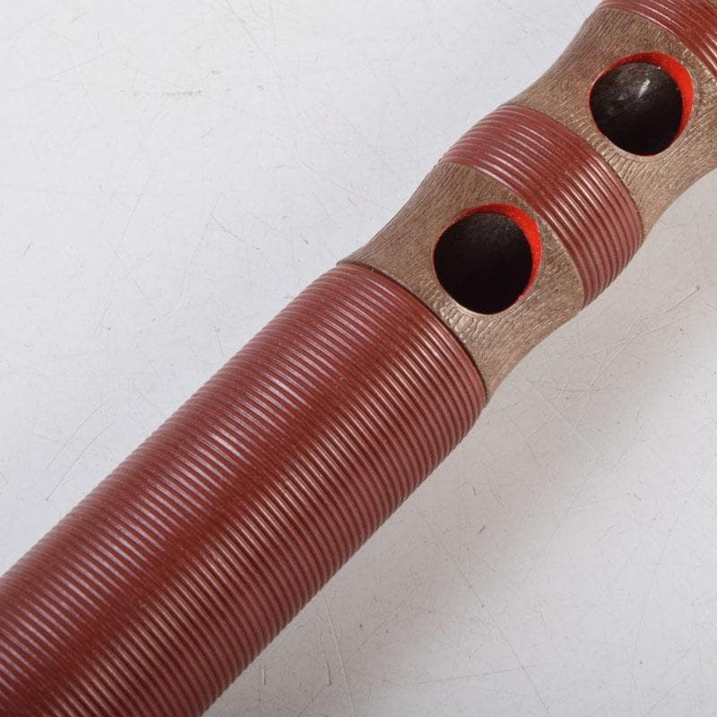 和楽器　木管楽器　樹脂製朱塗　龍笛　横笛　竹笛　袋付　V　9053