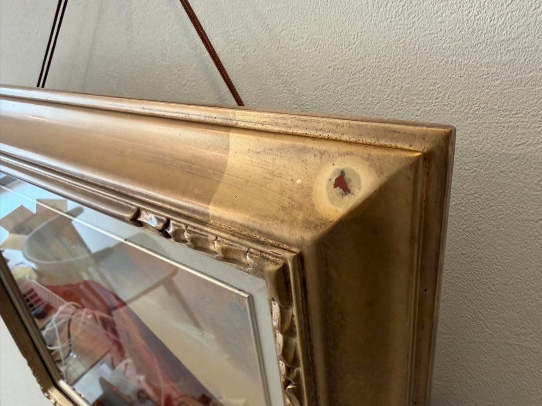 永田金吾 作 赤富士 油彩画 額装入り 直筆サイン・画題紙付き