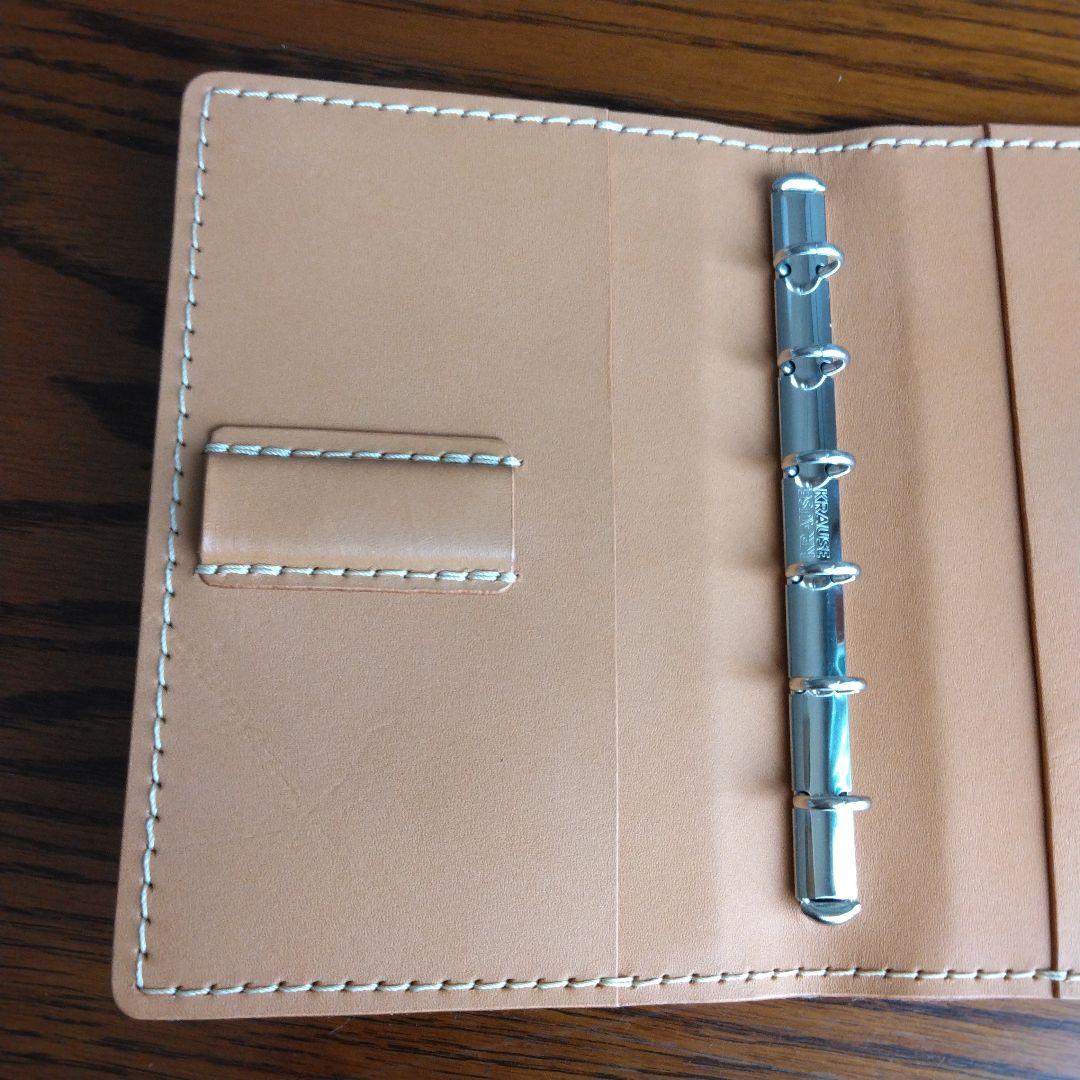 システム手帳　トカゲ革 B7ミニ6穴用　フラットタイプ