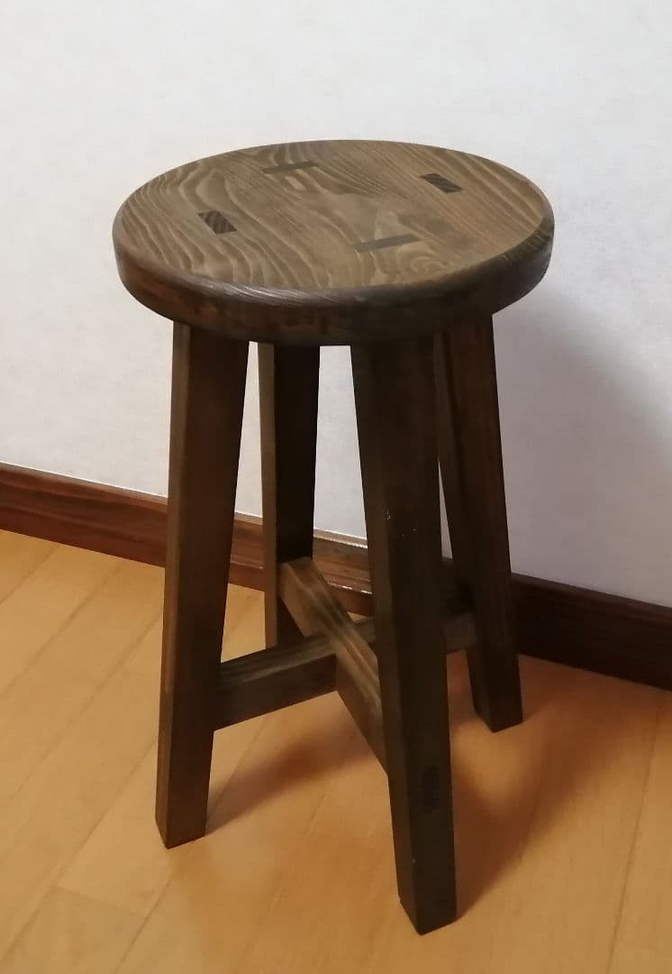 木製スツール　座面幅30cm×高さ40cm　丸椅子　stool