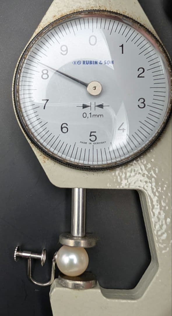 本真珠 イヤリング 約8mm K14WG 照良好 アコヤパール ヴィンテージ