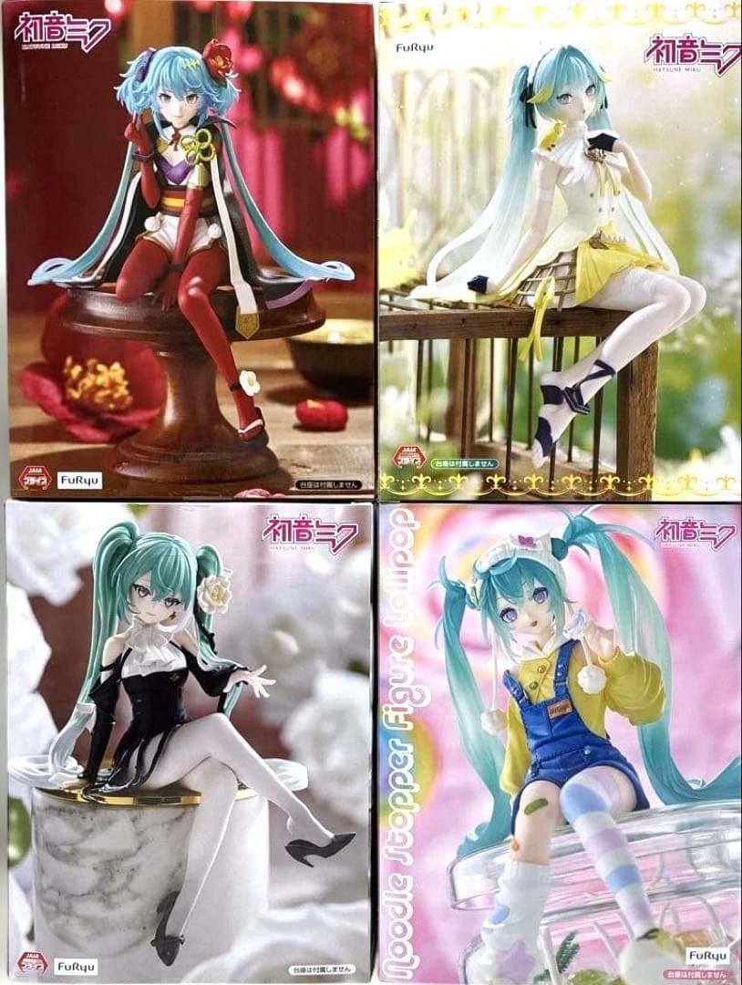 初音ミク　ぬーどるストッパーフィギュア　4点セット Flower Fairy