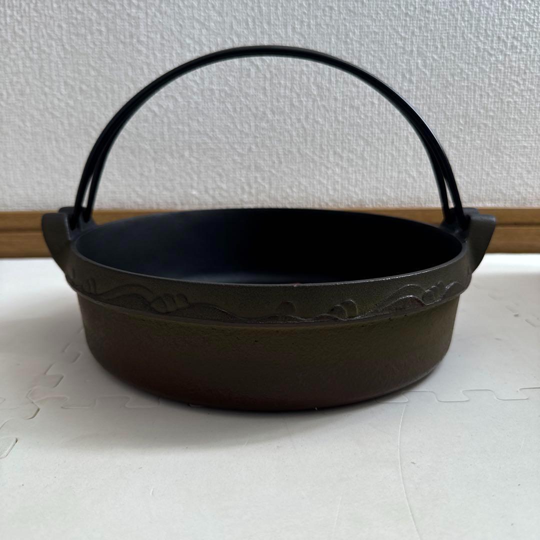 【希少】岩手盛岡 南部鉄器 池永鉄工 すき鍋 ひこばえ22cm IH対応 日本製