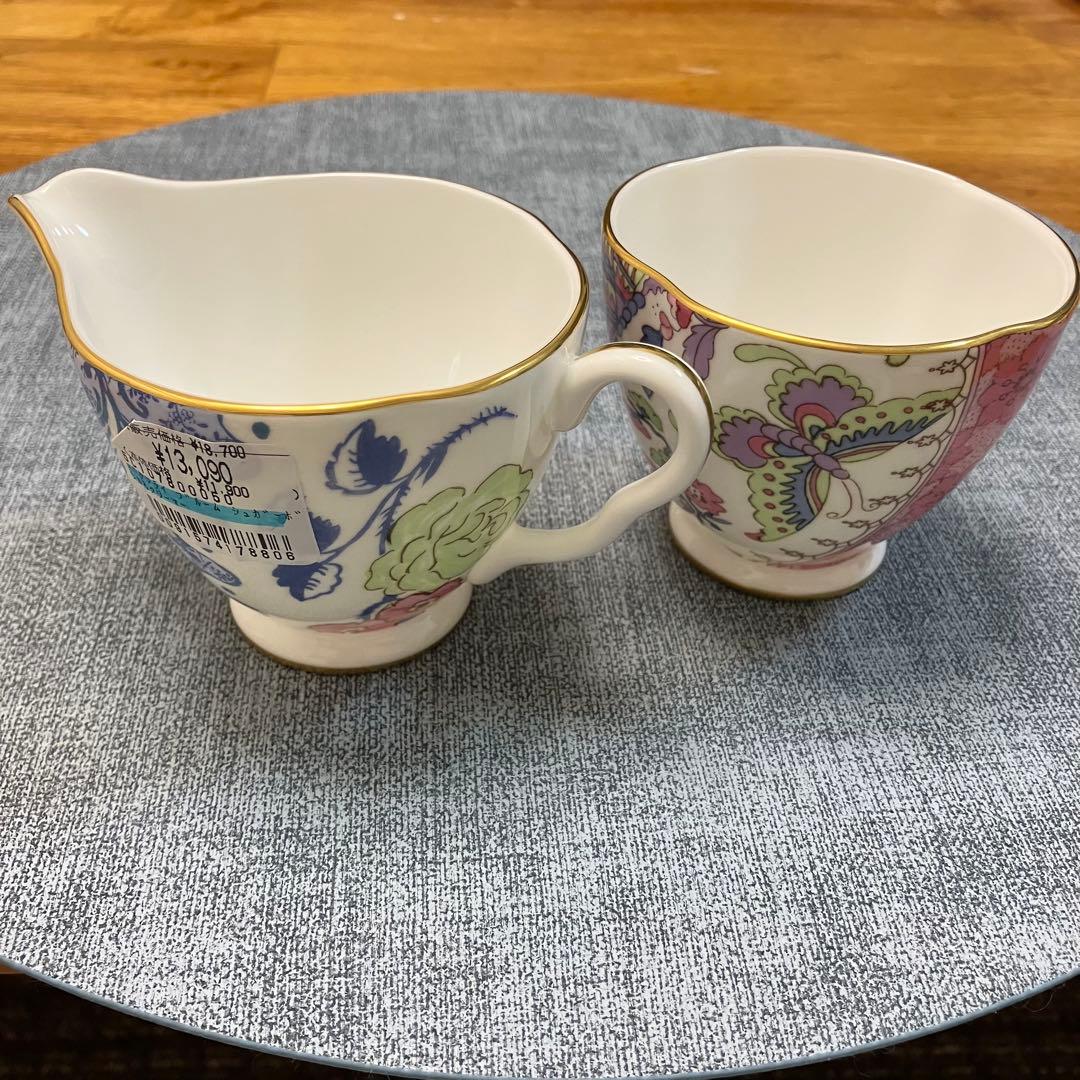 ウェッジウッド　バタフライブルーム　シュガーボウル&クリーマーセット　新品未使用