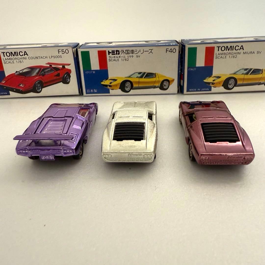 トミカ日本製 黒箱 ランボルギーニミウラSV×2 カウンタックLP500S