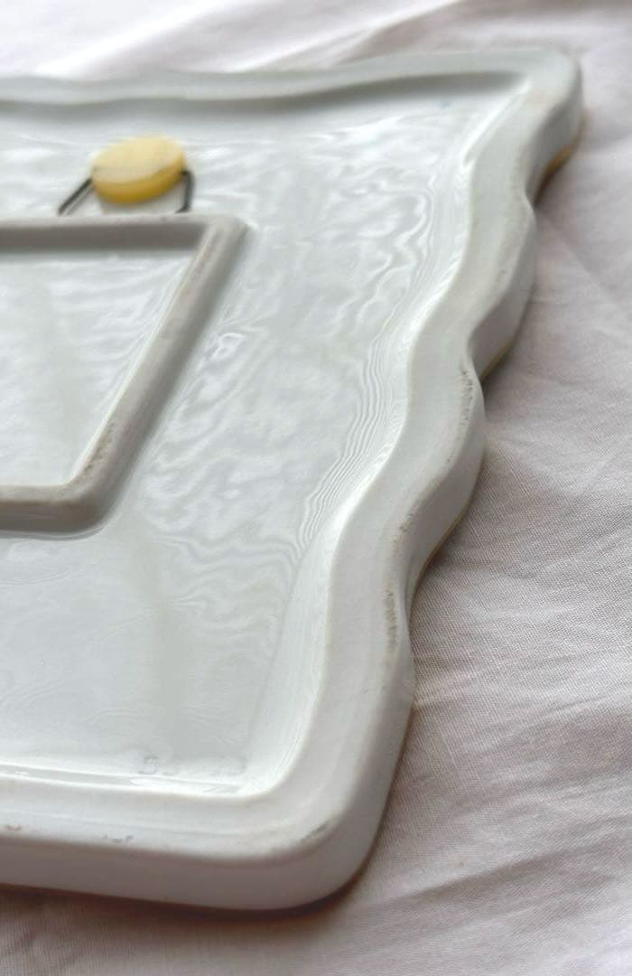 マイセン　陶板　飾り絵　ブルーフラワー