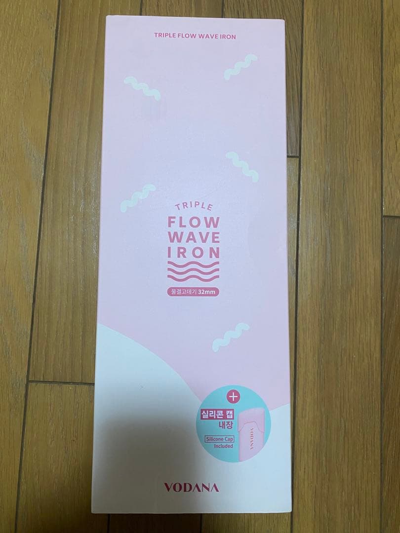 VODANA トリプルフローウェーブアイロン 32mm ピンクバニラ