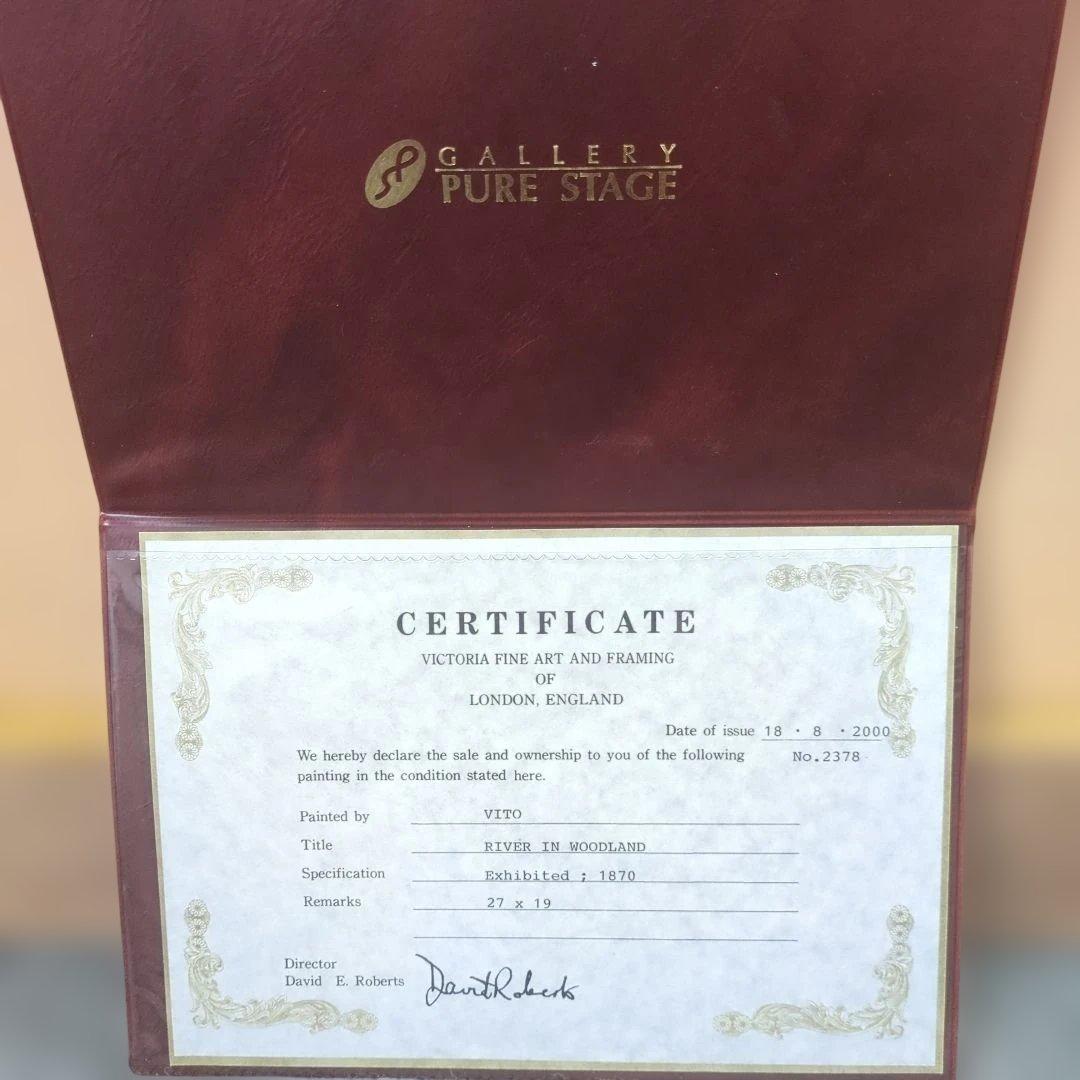 【油彩風景画】VITO「 in Woodland」額装 英国調