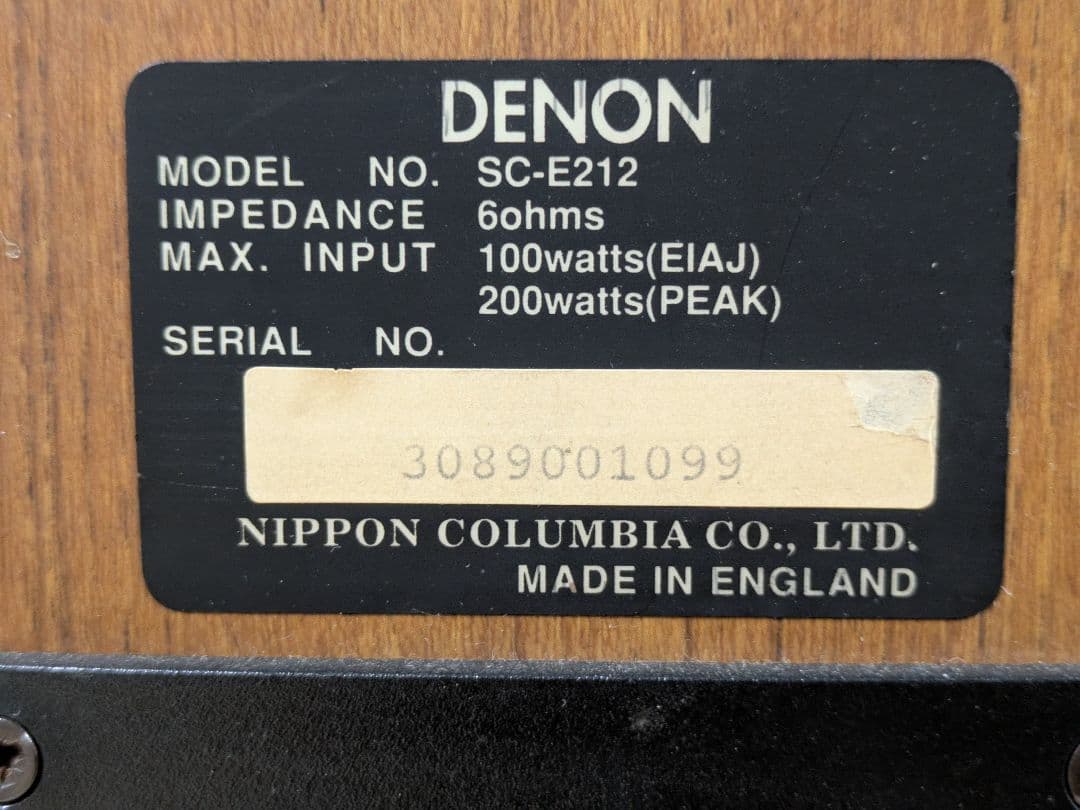 DENON イギリス製 SC-E212　本日21時頃に取下げますねm(_ _)m