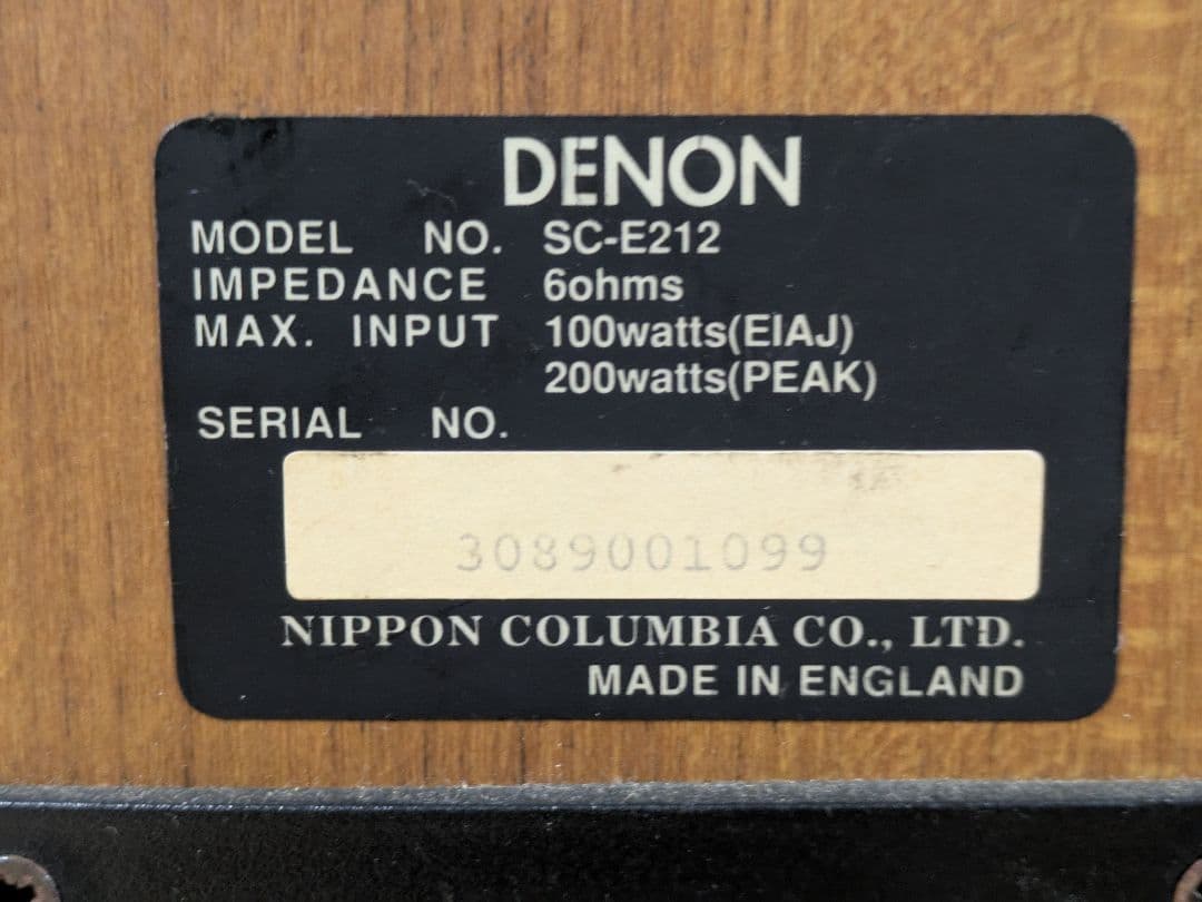 DENON イギリス製 SC-E212　本日21時頃に取下げますねm(_ _)m