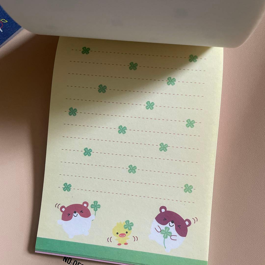 平成レトロ　ハムスター　メモ帳　ケース入りレターセット